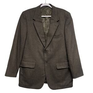 Bernhard Altmann Couture Mens Size 42L Brown Wool Blend 2 Button Sports Coat